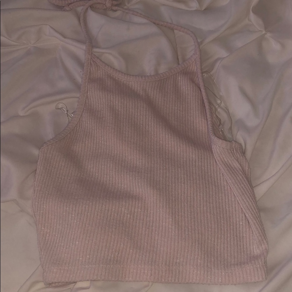 Baby pink halter top
